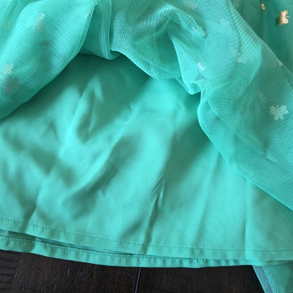 Cat & Jack New Shamrock Green & Gold Tutu Skirt Girls Small (6/7) Dance Dress up - Picture 4 of 9